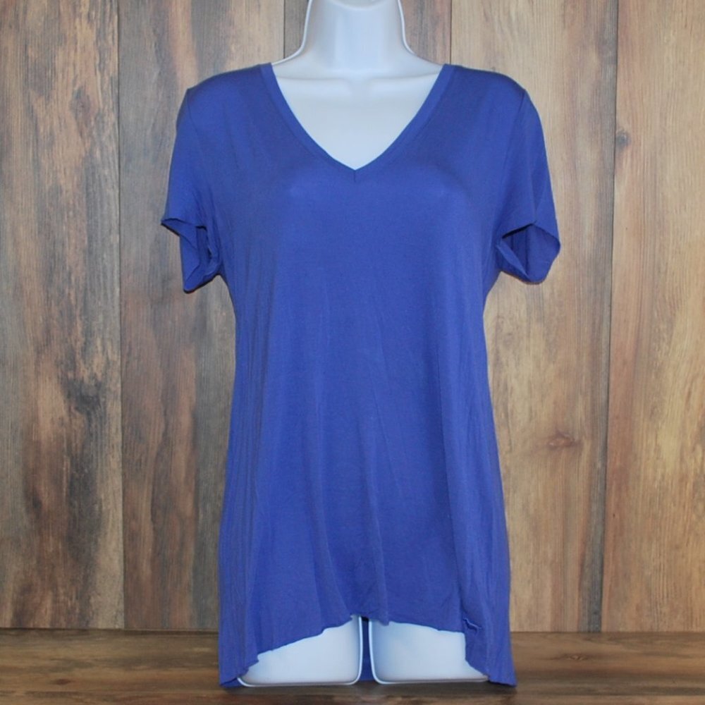 Pink Victoria's Secret Soft Vneck Short Sleeve Tee Tshirt Flowy Blue S